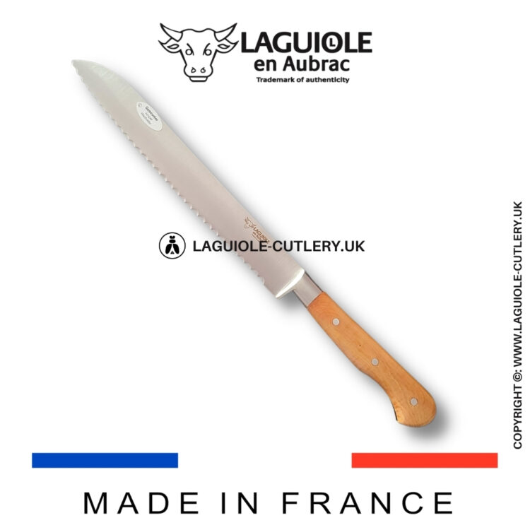 laguiole bread knife juniper wood