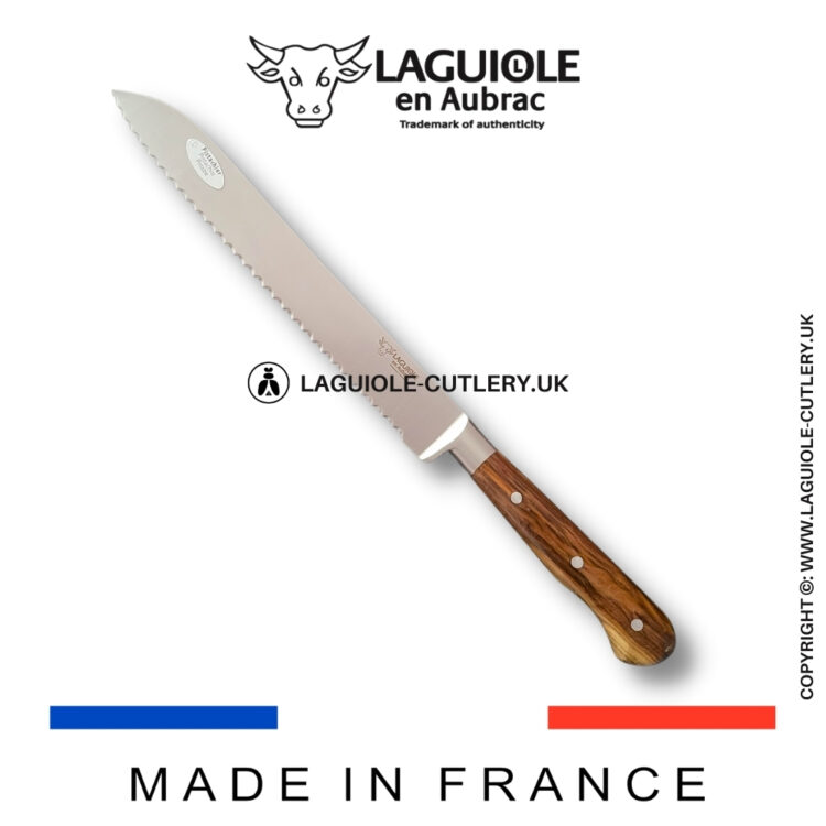 laguiole bread knife pistachio wood