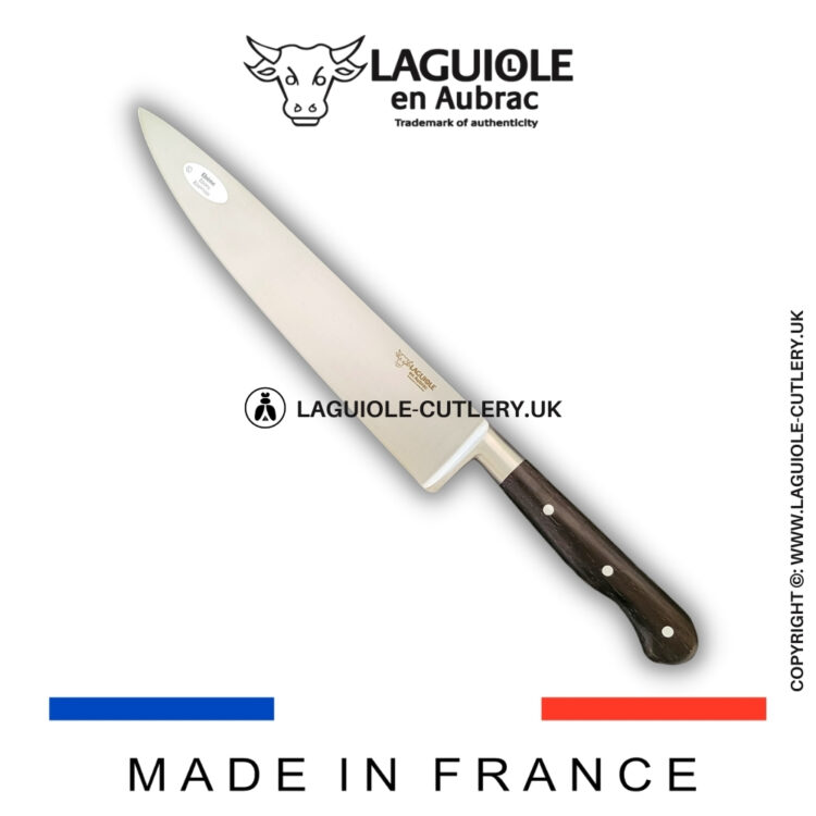 laguiole chef's knife ebony wood handle