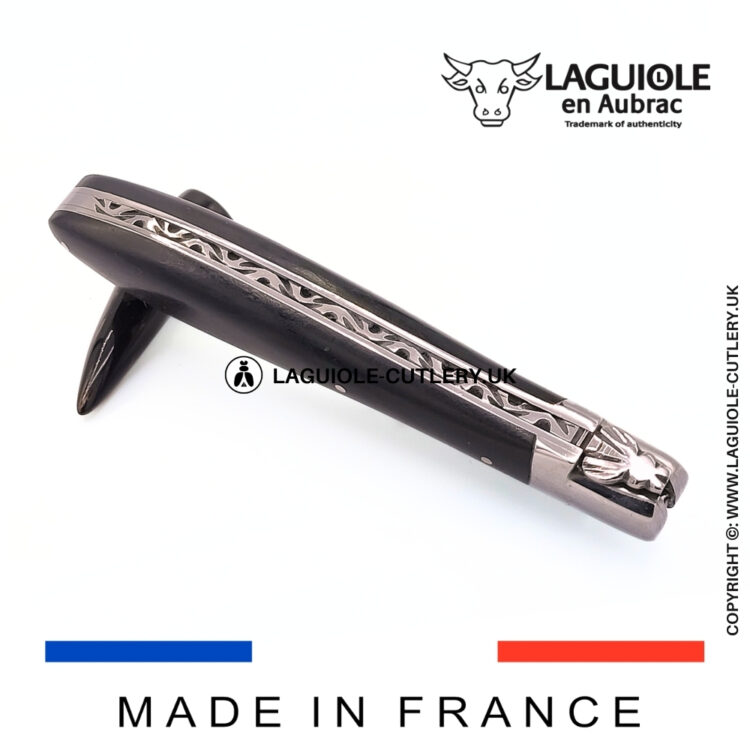 crocus laguiole pocket knife ebony wood