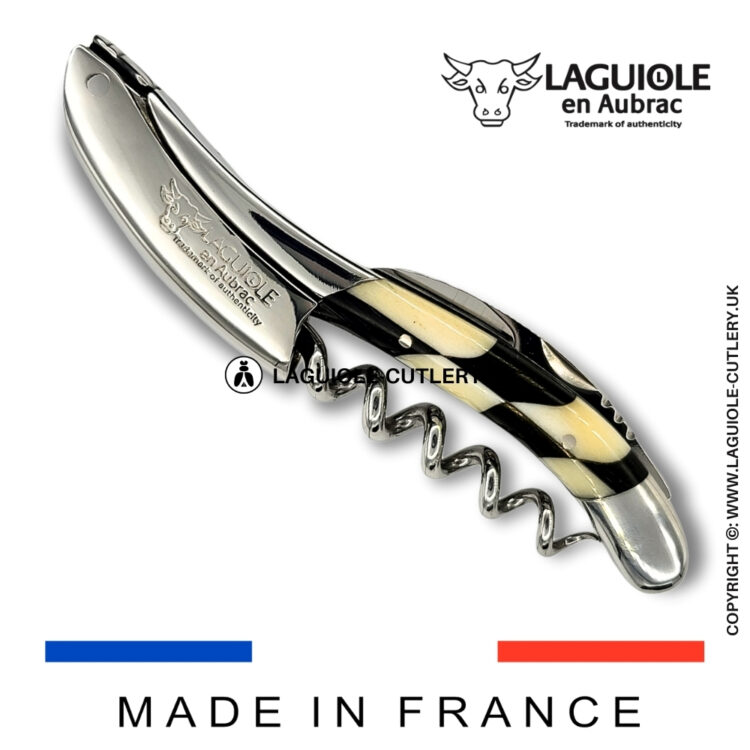 laguiole sommelier corkscrew ebony/bone inlay
