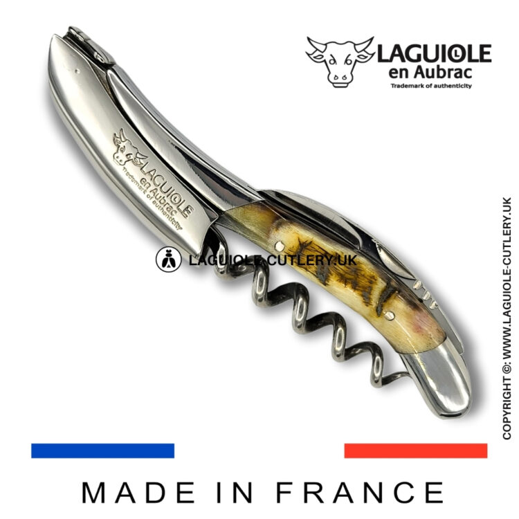 laguiole sommelier corkscrew ram horn