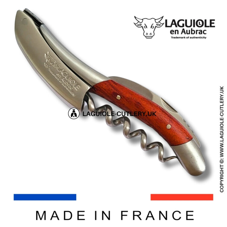 laguiole sommelier corkscrew red heart wood