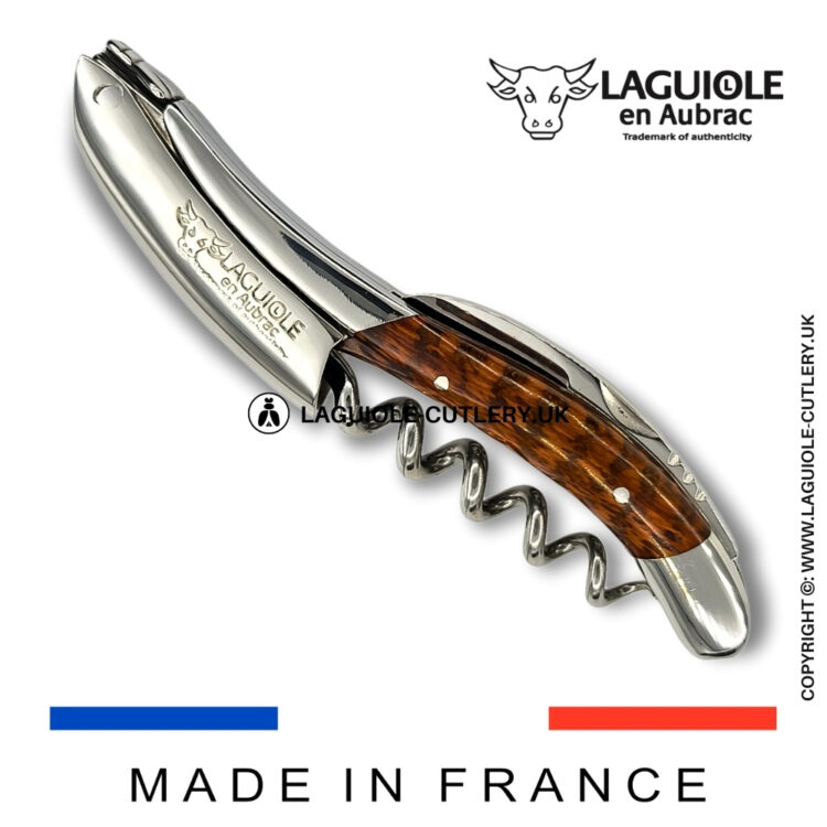 laguiole sommelier corkscrew snakewood