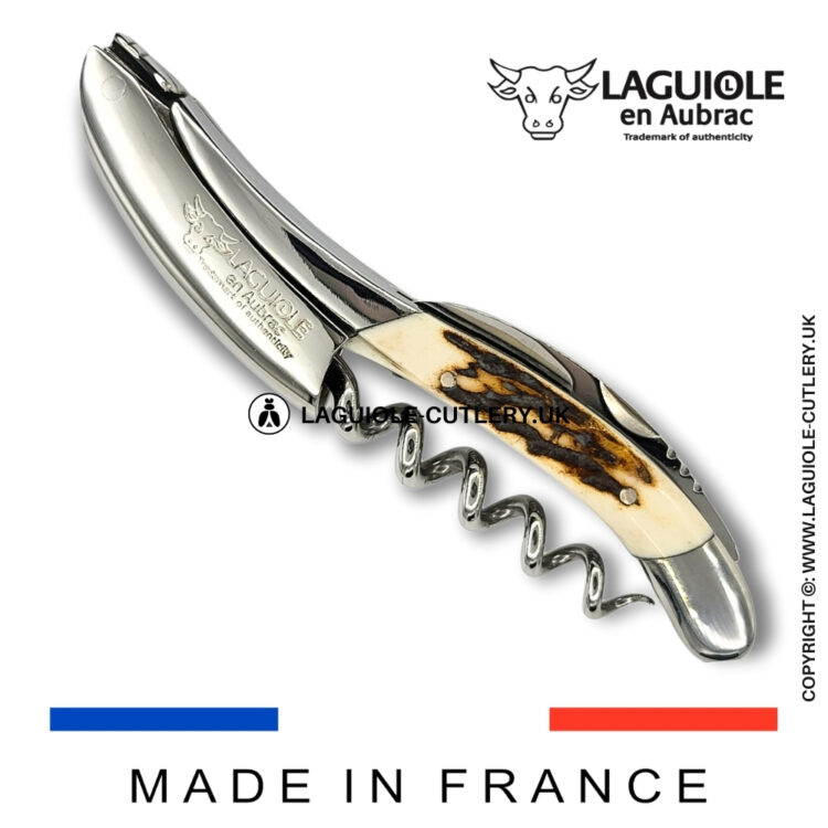 laguiole sommelier corkscrew stag horn