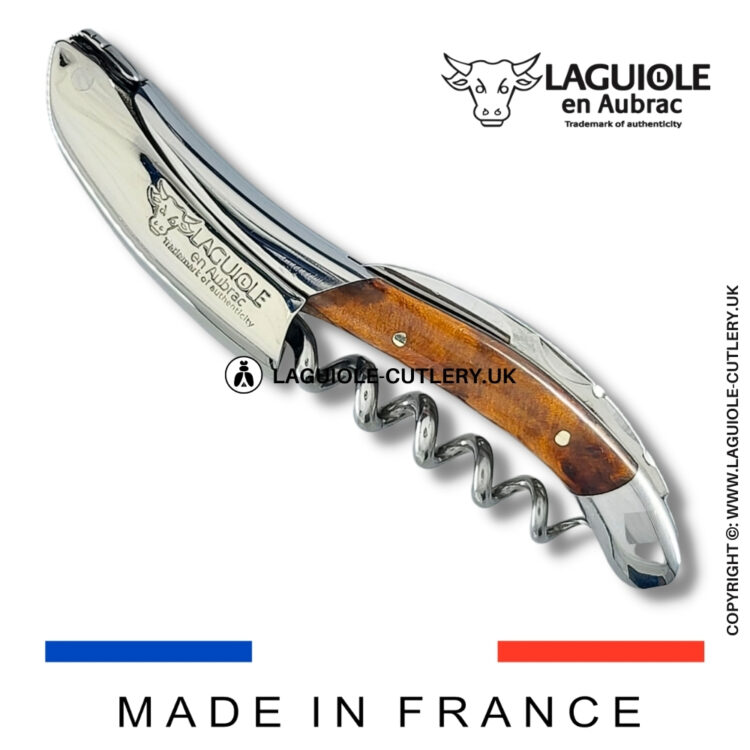 laguiole sommelier corkscrew thuya wood