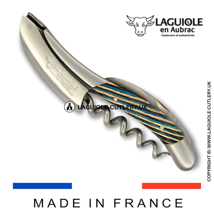 laguiole sommelier corkscrew turquoise colorwave