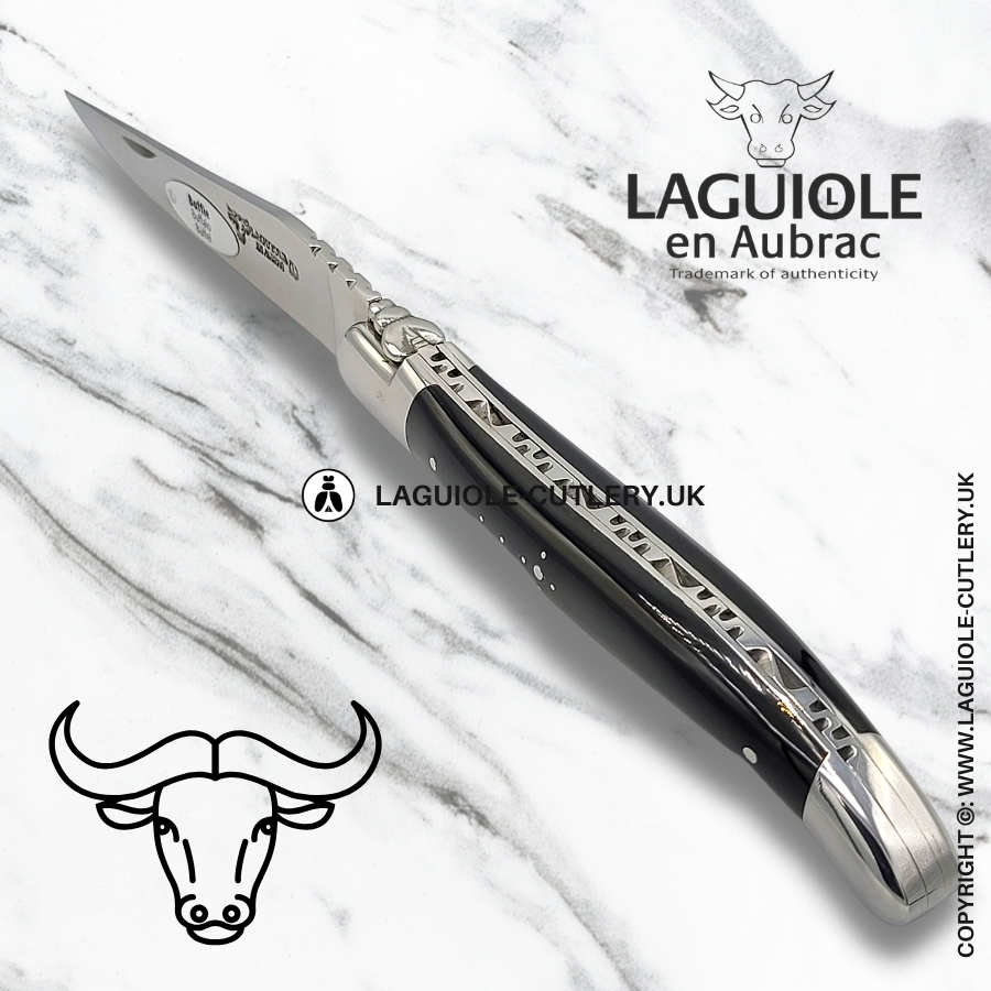 laguiole en aubrac pocket knife buffalo horn