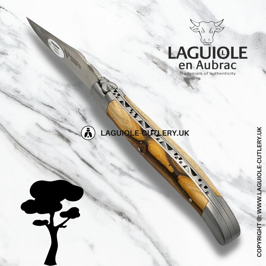 laguiole en aubrac pocket knife pistachio wood