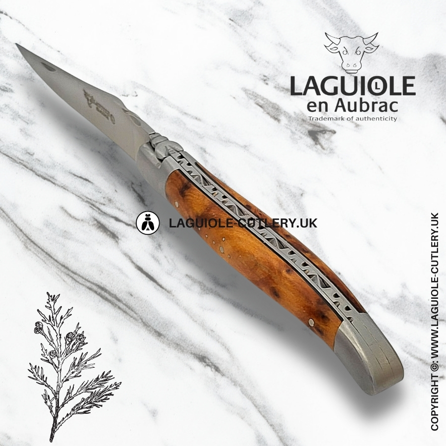 laguiole en aubrac pocket knife thuya wood