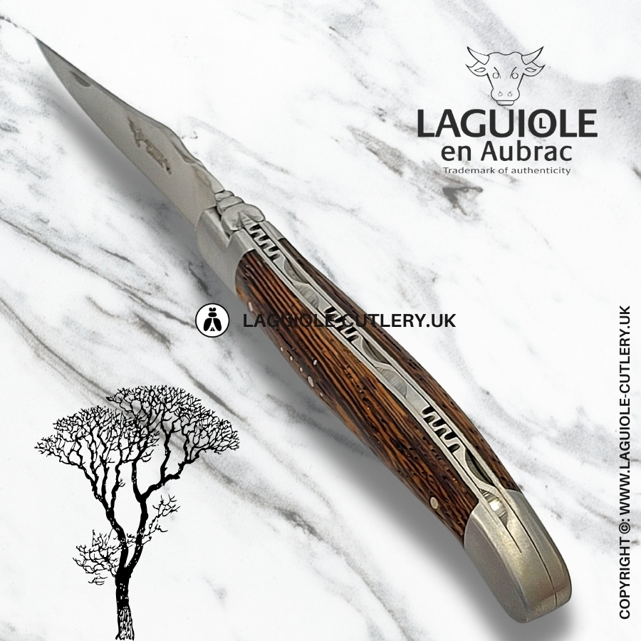 laguiole en aubrac pocket knife wenge wood