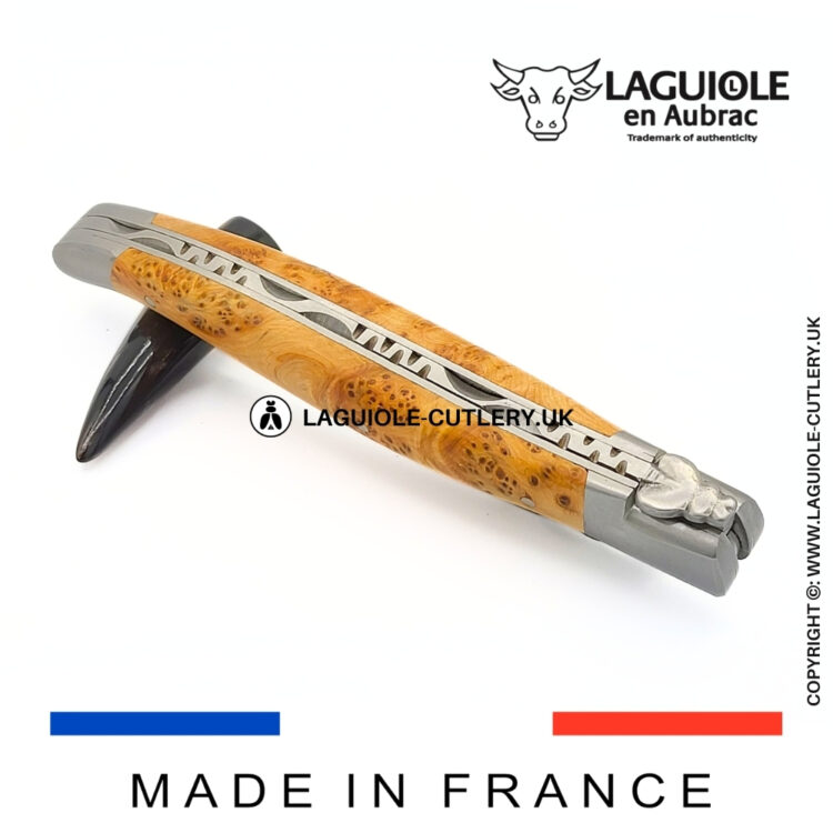 laguiole pocket knife juniper wood