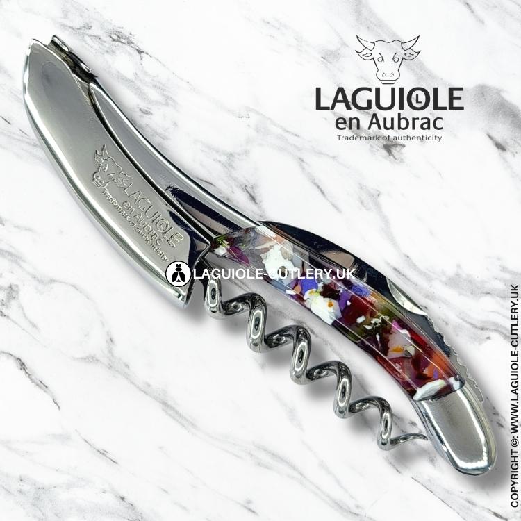 laguiole waiter's corkscrew ecoresin mosaic