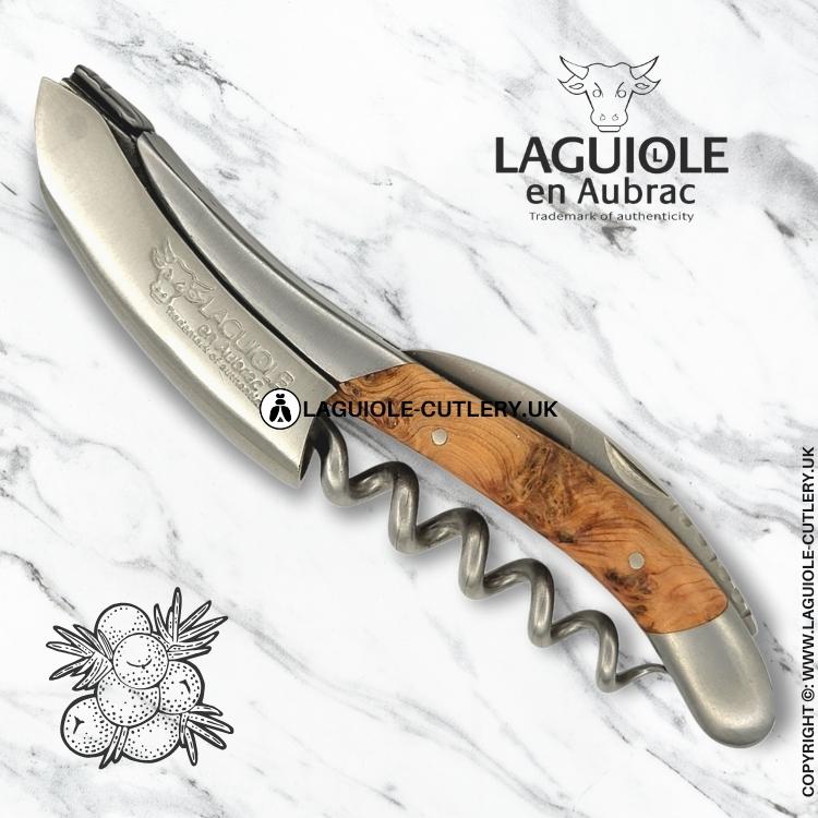 laguiole sommelier corkscrew juniper wood