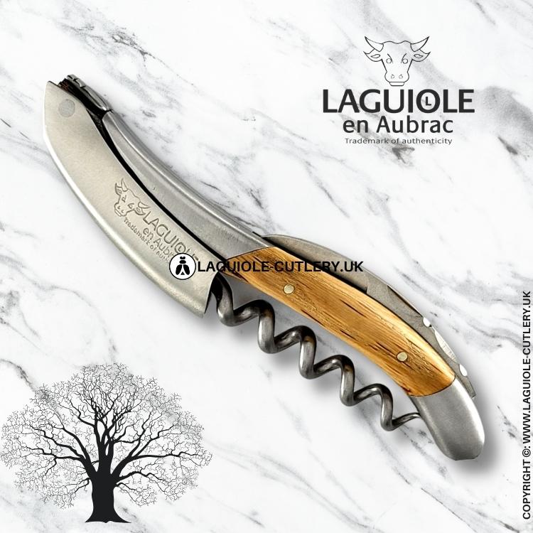 laguiole sommelier corkscrew oak wood