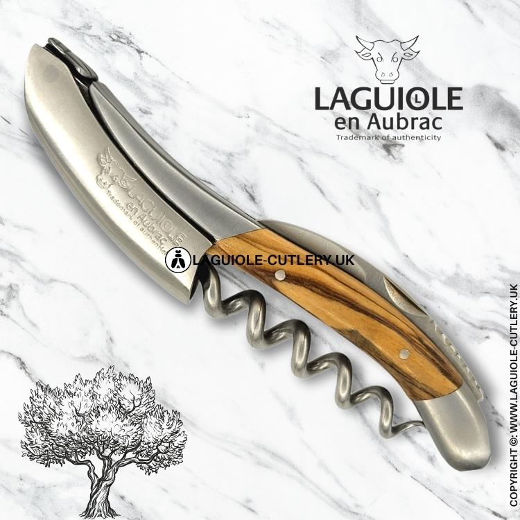 laguiole sommelier corkscrew olivewood