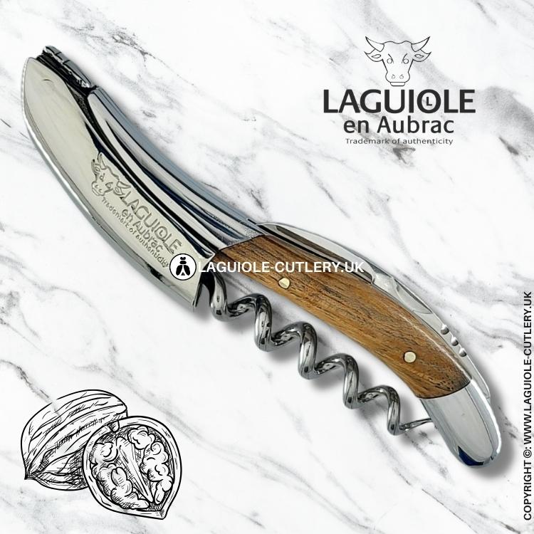 laguiole sommelier corkscrew walnut wood