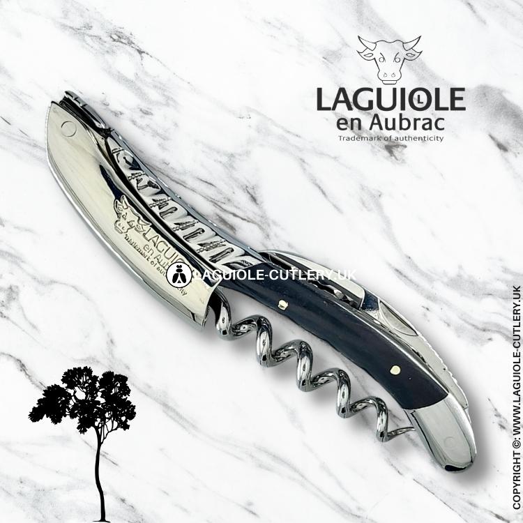 laguiole waiter's corkscrew with Twisted Bolster ebony wood