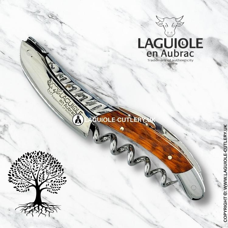 laguiole waiter's corkscrew with Twisted Bolster snakewood