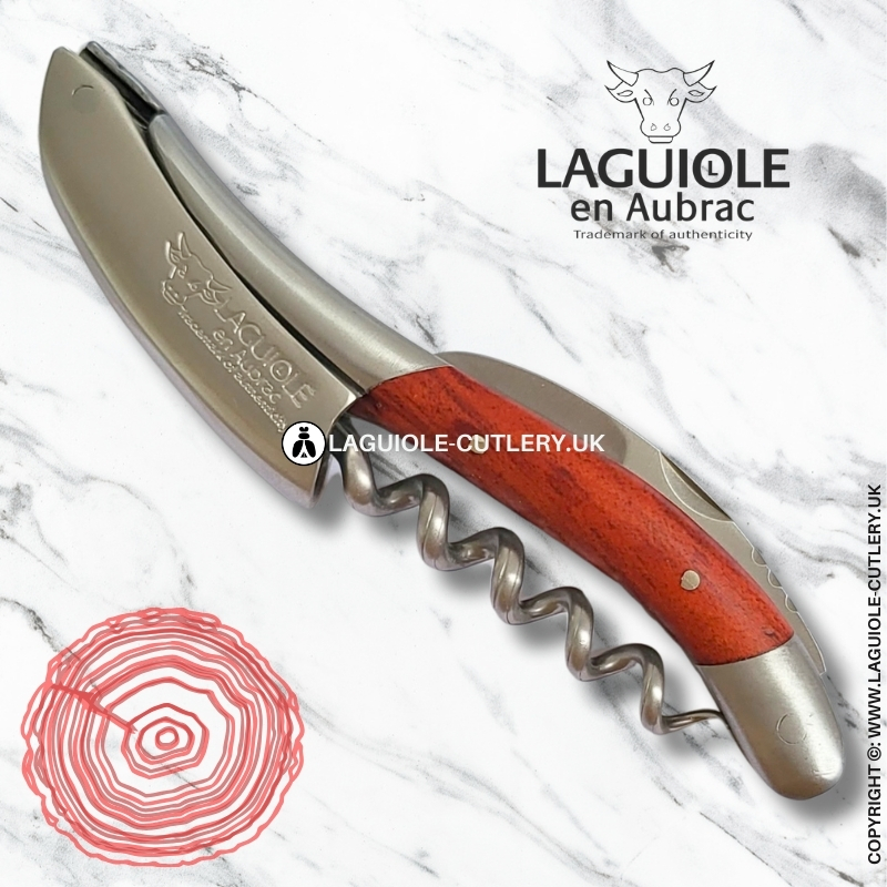 laguiole sommelier corkscrew red heart wood