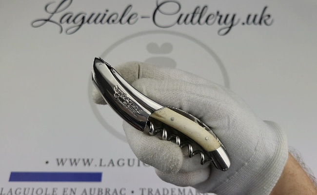 video laguiole sommelier corkscrew damascus blade cattle bone