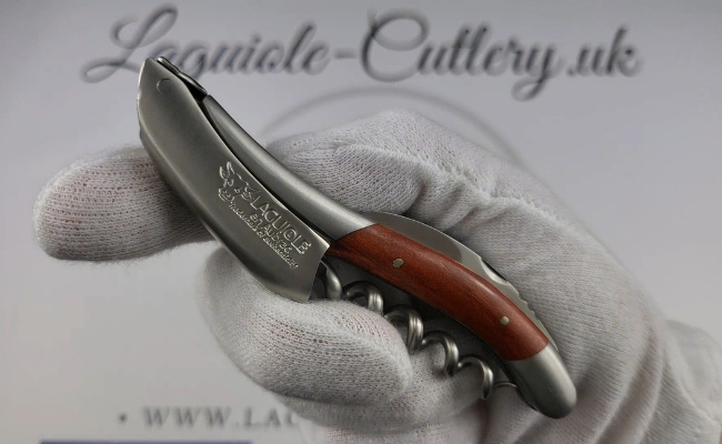 laguiole sommelier corkscrew red heart wood