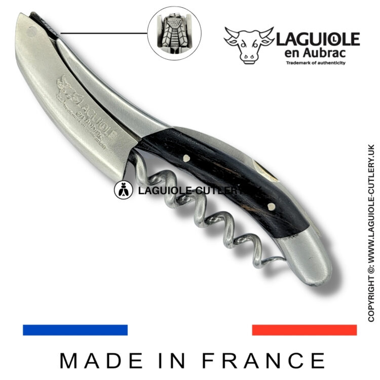 laguiole sommelier corkscrew crafted bee edition ebony wood