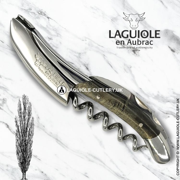 laguiole sommelier corkscrew blue poplar burl