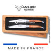 set of 2 laguiole steak knives juniper wood
