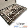 laguiole cutlery set 28 piece wenge wood