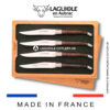 set of 4 laguiole steak knives wenge wood