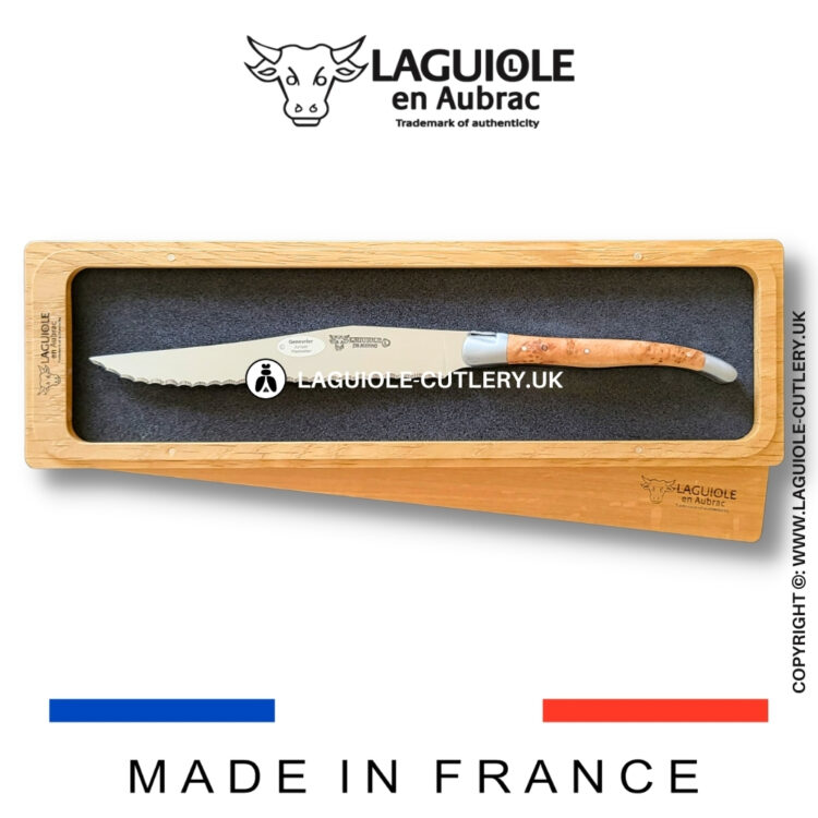 classic laguiole bread knife juniper wood