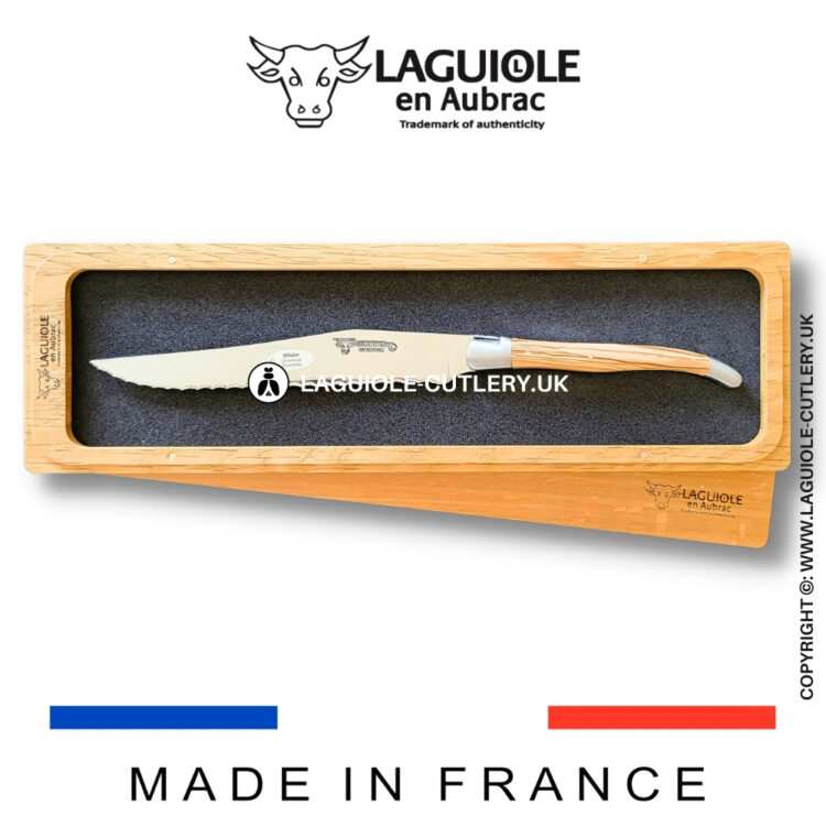 classic laguiole bread knife olivewood