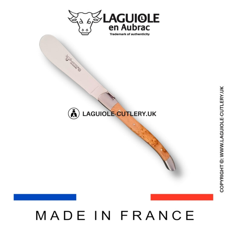 laguiole butter knife juniper wood handle