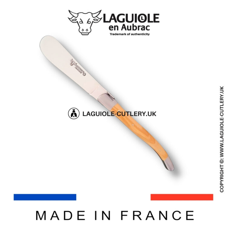 laguiole butter knife olivewood handle