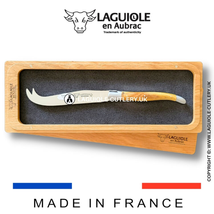 laguiole cheese knife pistachio wood