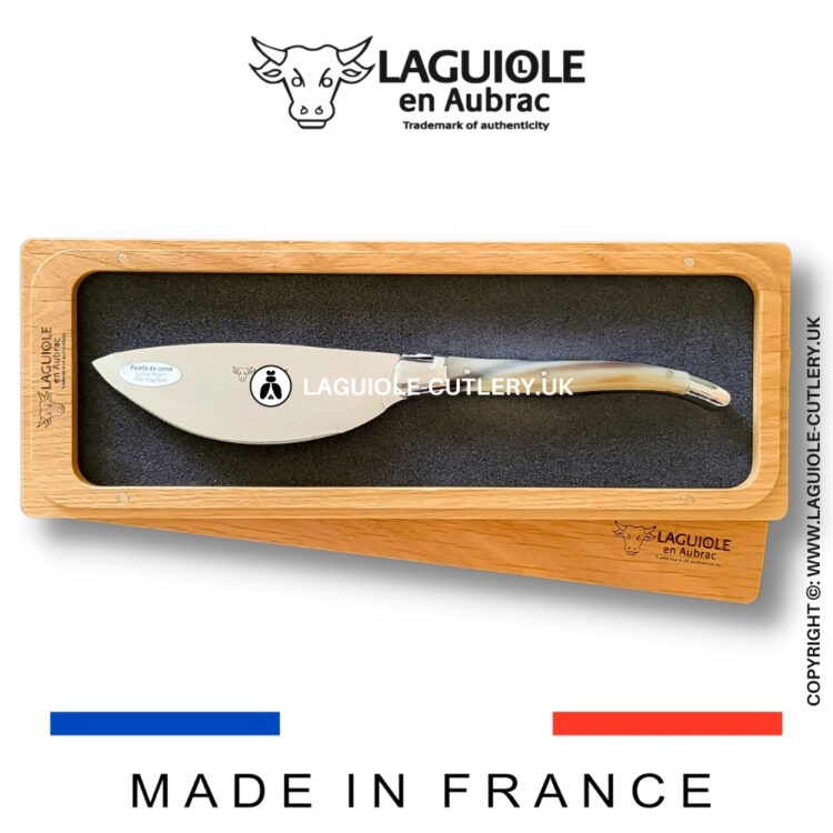 laguiole pizza knife zebu horn tip handle