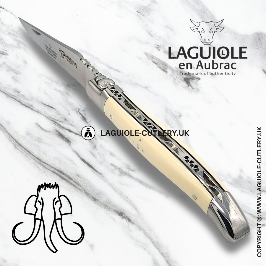 laguiole en aubrac pocket knife mammoth ivory