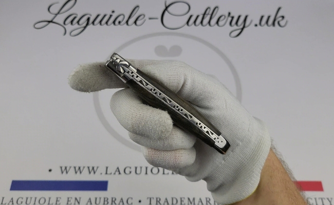 laguiole en aubrac pocket knife oak bog wood video