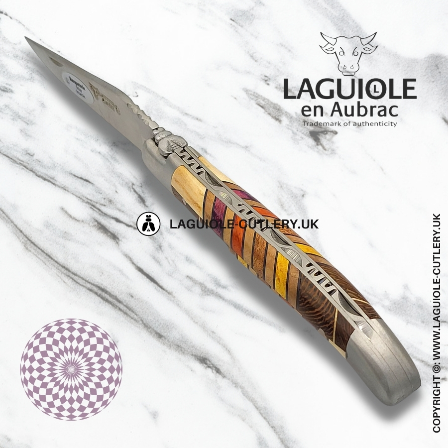 laguiole en aubrac pocket knife orgue marquetry