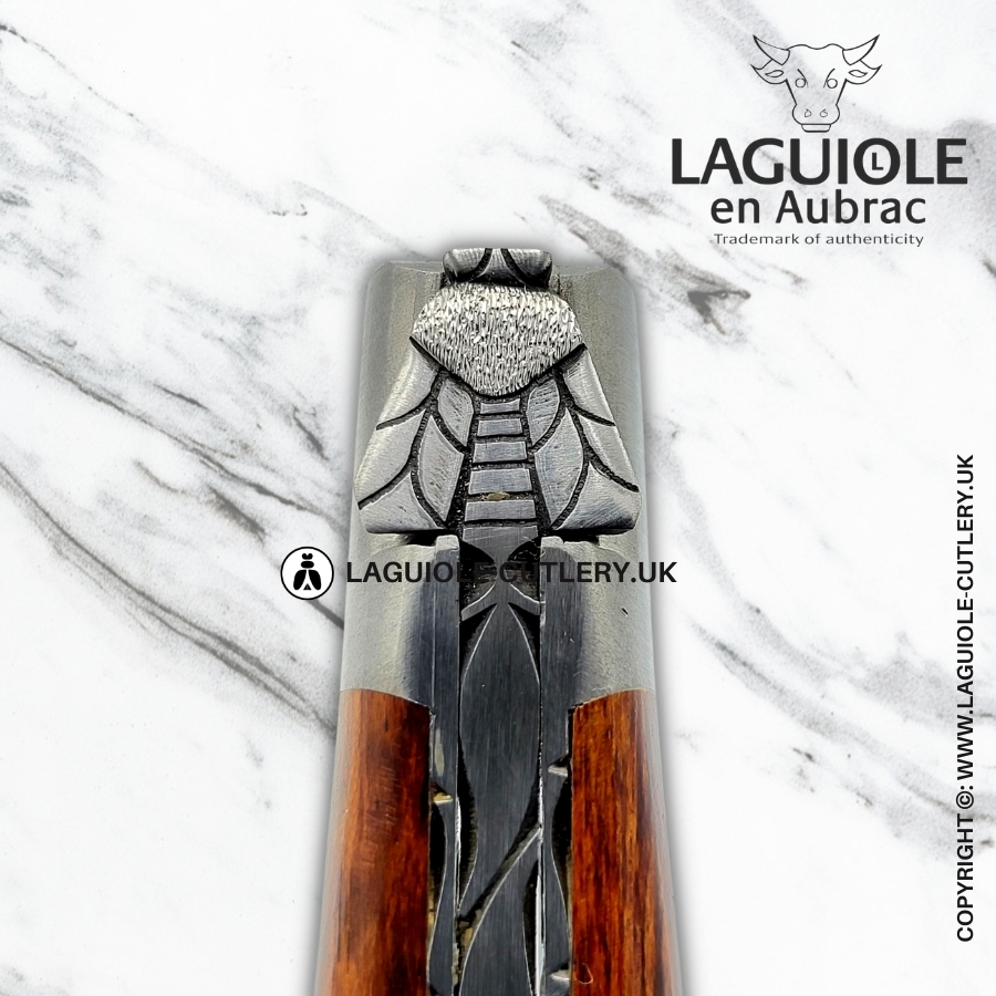 laguiole en aubrac pocket knife with prestige bee snakewood