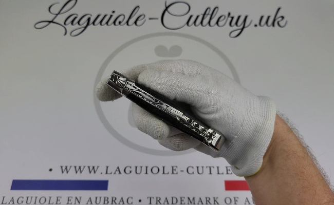 laguiole knife double plates with corkscrew ebony wood video