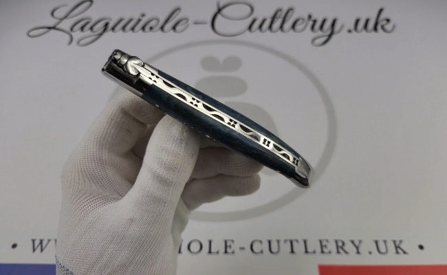 laguiole pocket knife blue poplar burl video