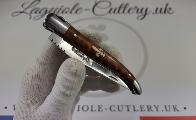 laguiole pocket knife fleur de lis inlay snakewood video