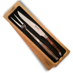 2 piece laguiole carving set thuya