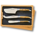 3 piece laguiole cheese set pistachio