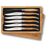 6 piece laguiole table knives olive wood