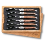 6 piece laguiole table spoons grapevine wood