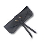 horizontal leather sheath black