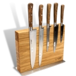 laguiole kitchen knives bloc walnut